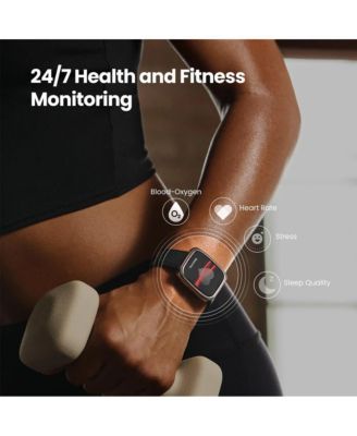 Active 2 (Square) Smart Watch with Sapphire Glass, Heart Rate Tracking & 10-Day Battery – Black Leather