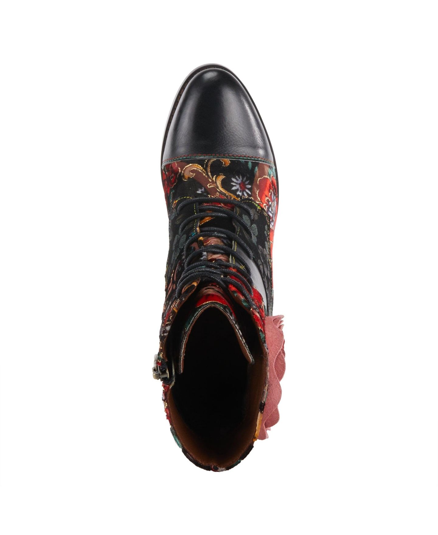 Женские ботинки L'Artiste Spring Step Roselia Mid Calf Boot with Side Zipper, цвет: Чёрный разноцветный — фото 3