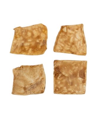 4” x 4” Beef Cheek Chip Dog Treats – Chicken Flavor – 5 Count Bag – All-Natural, High-Protein, Long-Lasting Dog Chews