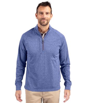 Big & Tall Cutter and Buck Adapt Knit Heather Quarter Zip Pullover