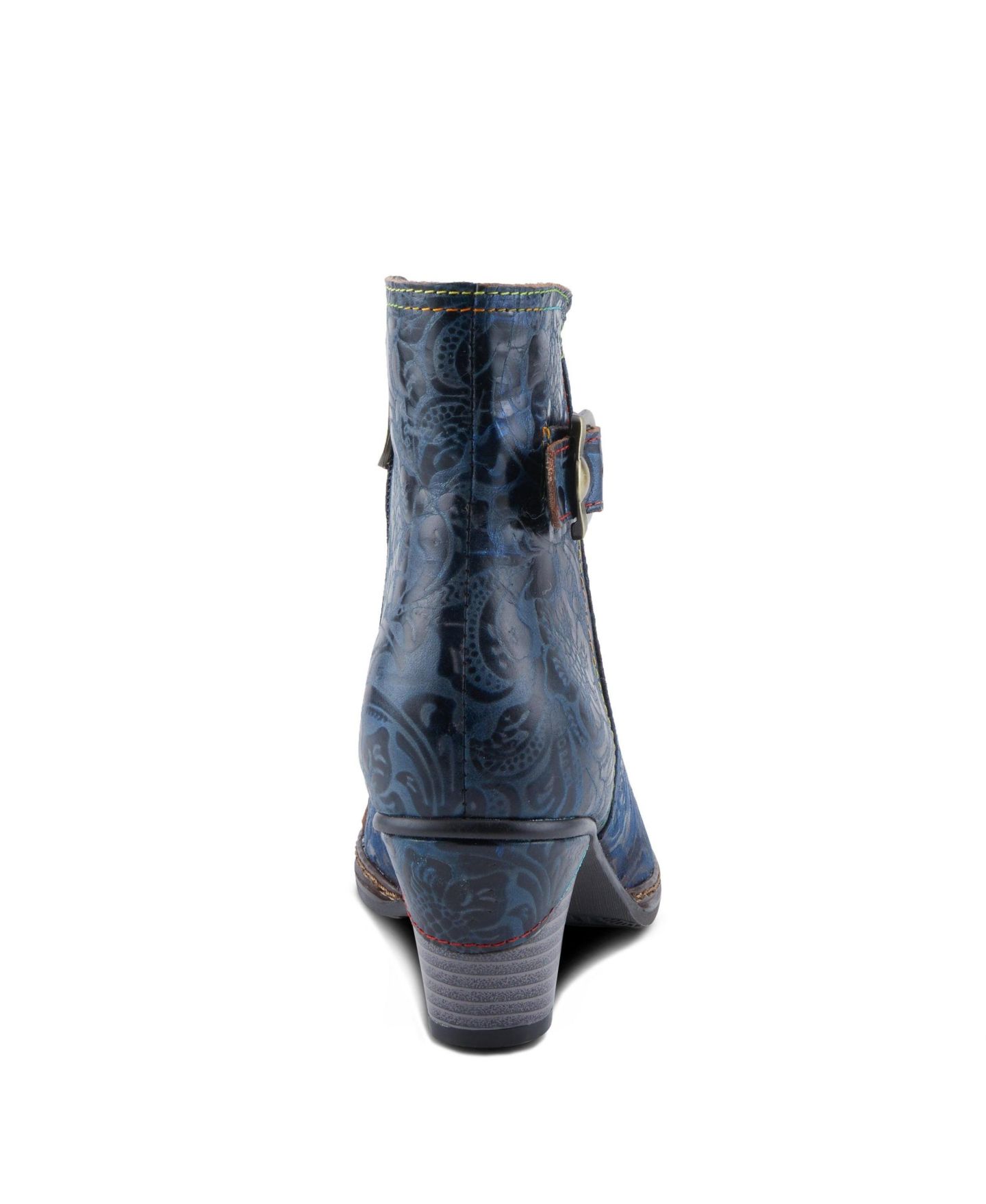 Женские ботинки L'Artiste Spring Step Antilles Bootie with Floral Embroidery, цвет: Синий — фото 4