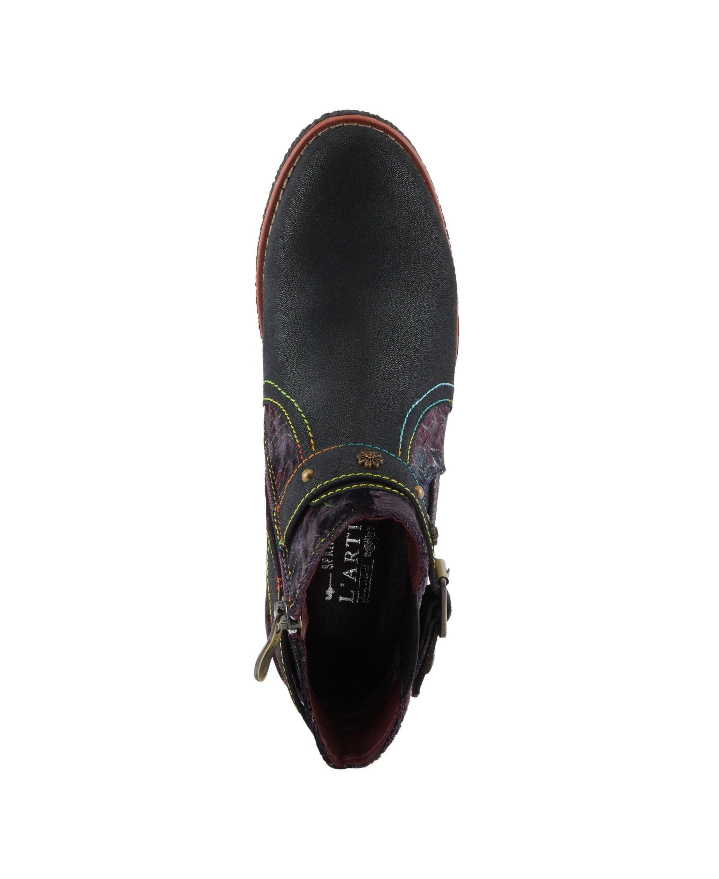Женские ботинки L'Artiste Spring Step Airies Chelsea Boot with Suede Upper, цвет: Чёрный металлик — фото 3