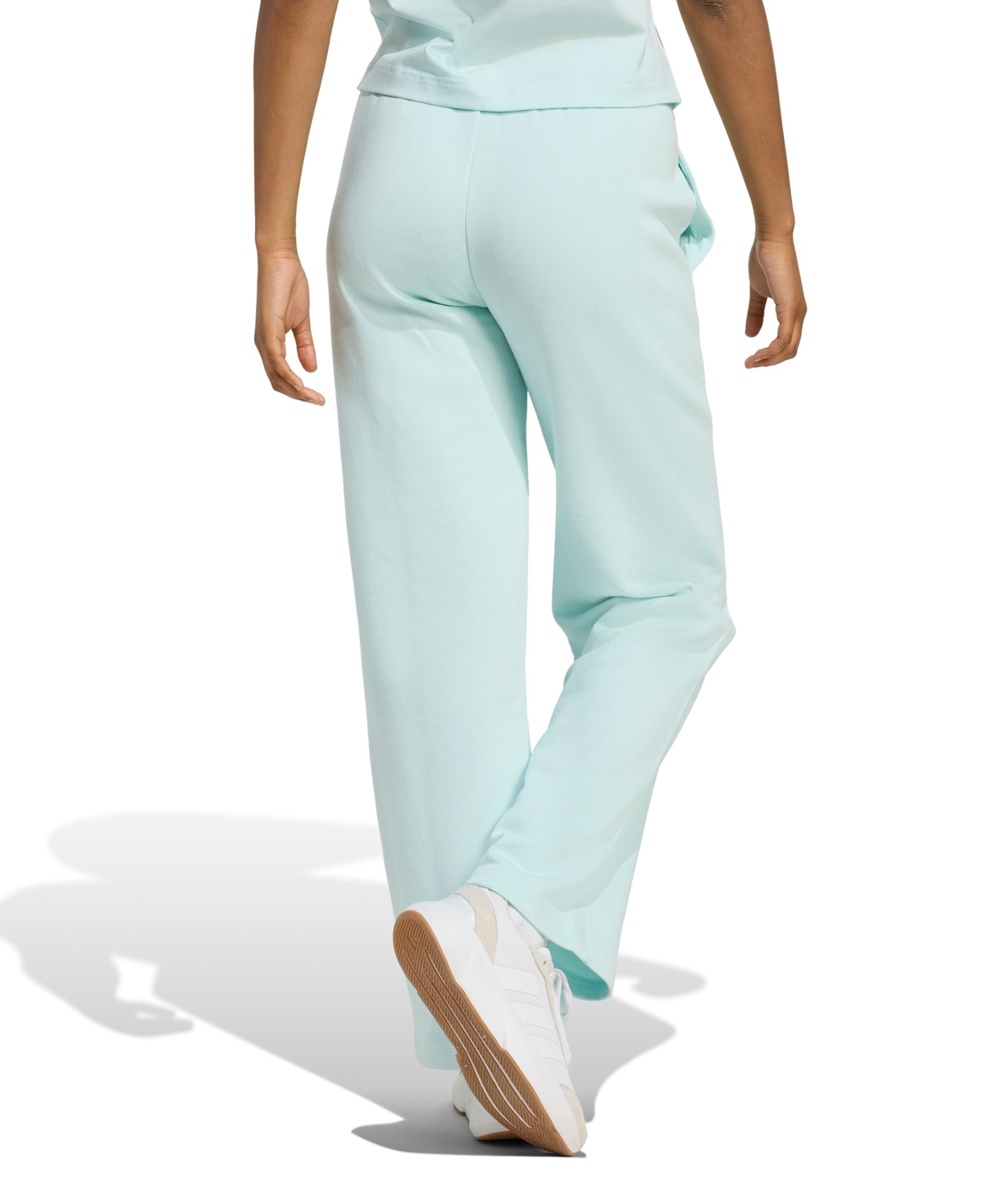 Adidas Originals Women's Essentials Feel Cozy Mid-rise Open-hem Pants In Green
