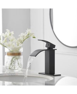 Waterfall Single Hole Single-Handle Low-Arc Bathroom Faucet