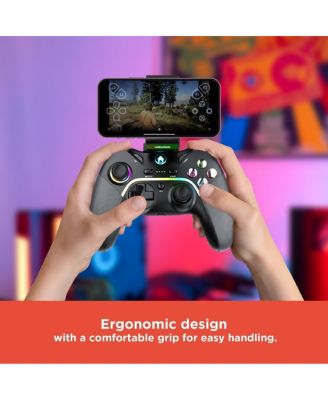 Wireless Portable Gamepad With Lights for Any Gaming Device with Adapter Ergonomic Design and 360 Rotation With Removable Phone Clip 2606068