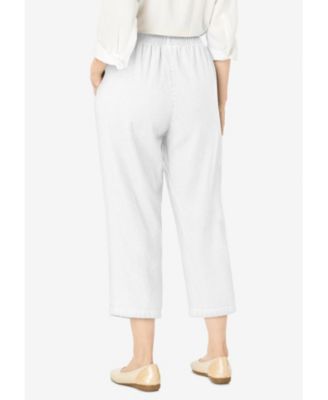 Women's Within 7-Day Elastic-Waist Pull-On Cotton Denim Capri Jeans