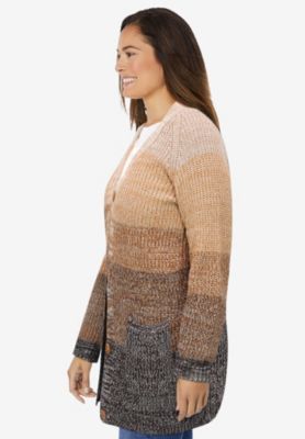 Plus Size Ombre Shaker Cardigan