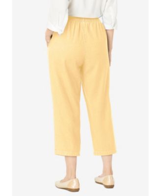 Women's Within 7-Day Elastic-Waist Pull-On Cotton Denim Capri Jeans