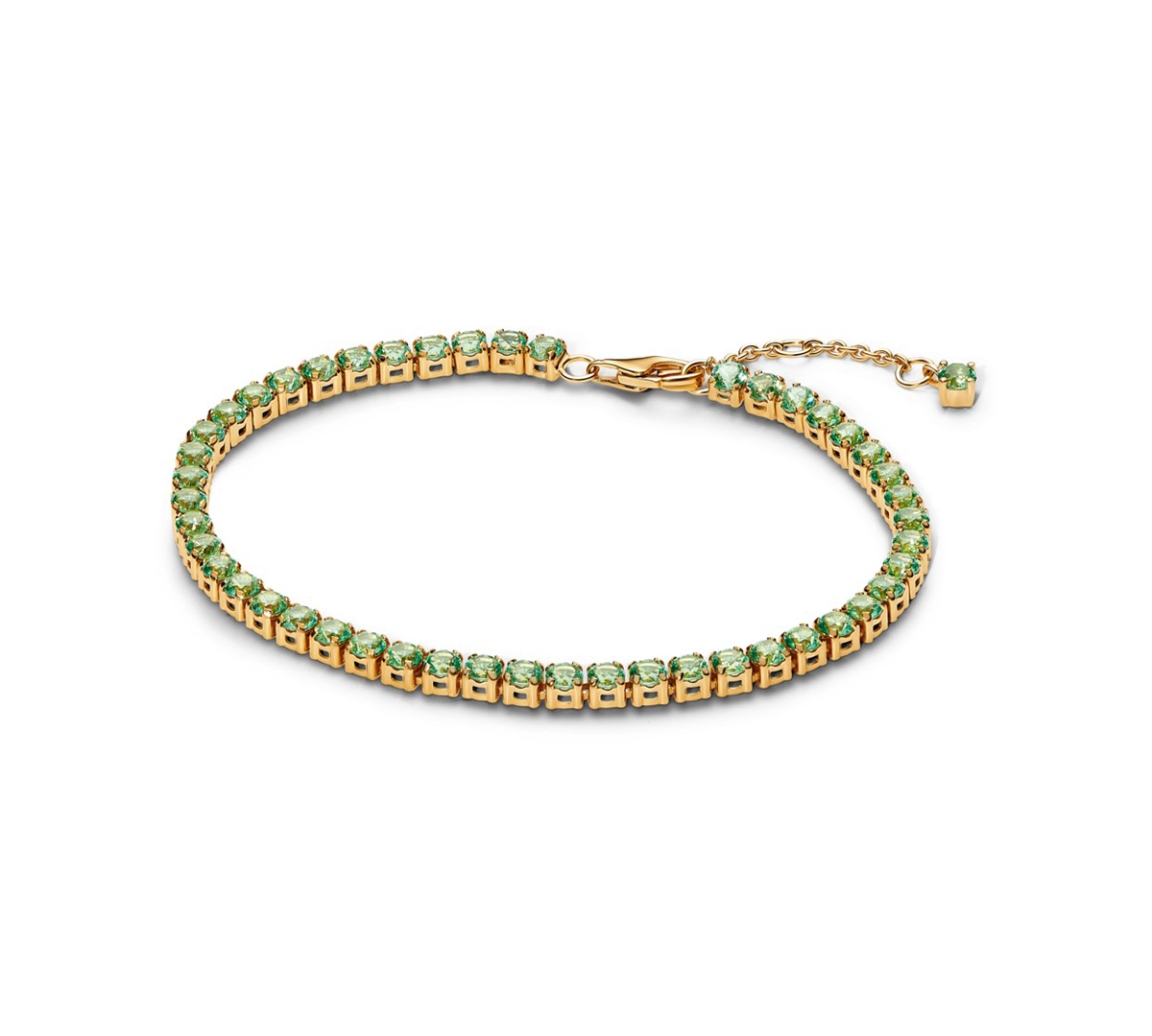 Pandora Sparkling Yellow Tennis Bracelet In Green