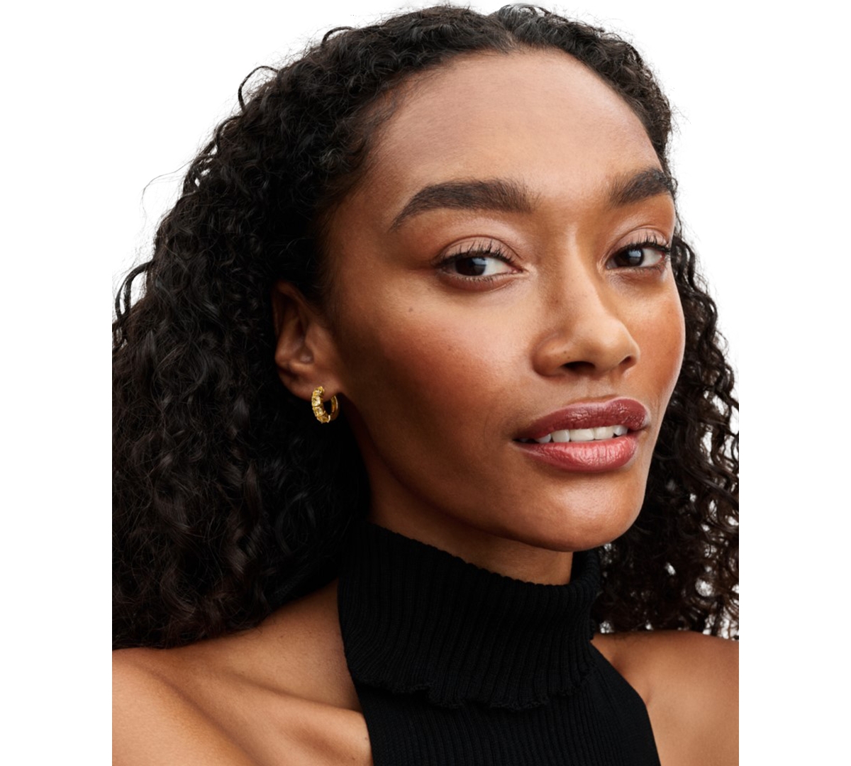 Pandora Yellow Hoop Earrings In Gold