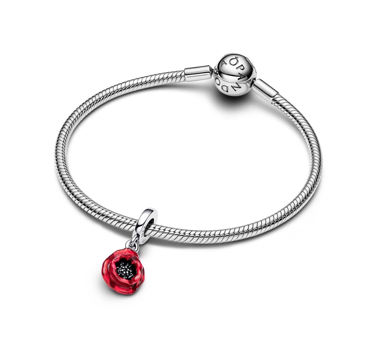 Pandora Poppy Dangle Charms In Metallic