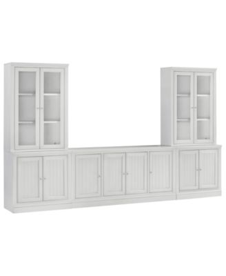 Amren 65" Wood 4 Door Console with Door Hutches and 2 Door Bases