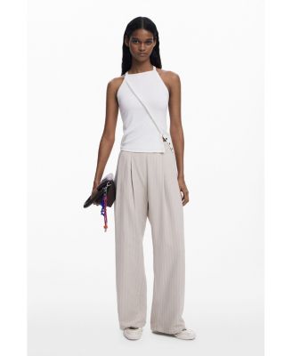 Women's Pleated trousers with waistband