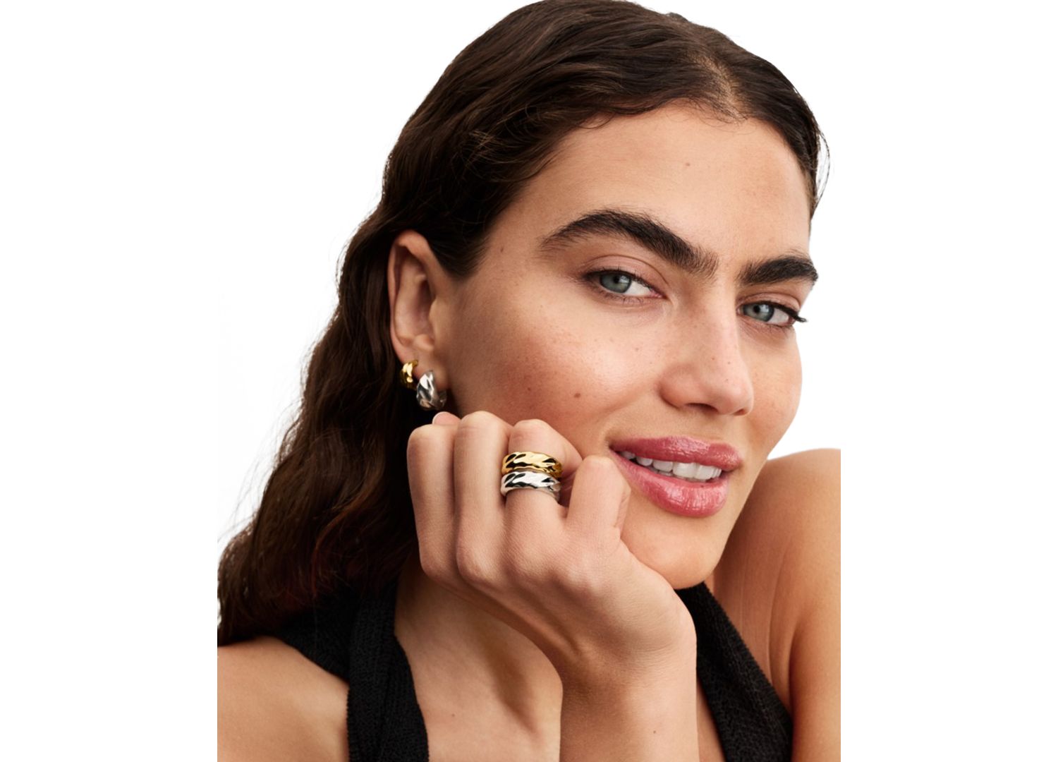 Rippled Wide Band Ring