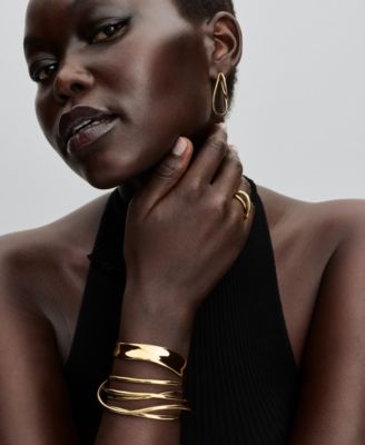 Organically Shaped Double Hoop Earrings