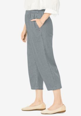 Women's Within 7-Day Elastic-Waist Pull-On Cotton Denim Capri Jeans