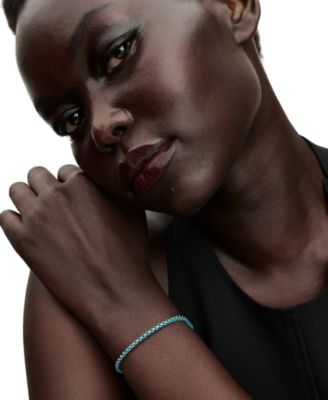 Blue Cord Snake Chain Bracelet