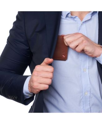 Mens Commuter RFID Bifold Wallet 2 ID Windows Divided Bill Section