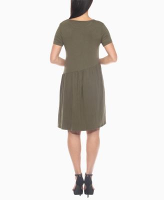 Women's Asymmetrical Waistline Maternity Dress