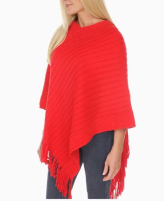 Women's Pullover Knit Poncho Sweater