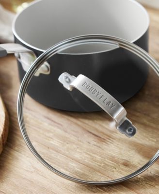 Bobby Flay Ceramic Nonstick 1.6-Quart Saucepan with Lid