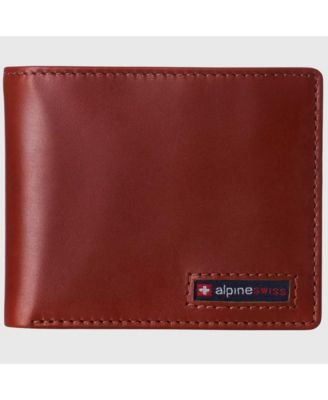 Mens Commuter RFID Bifold Wallet 2 ID Windows Divided Bill Section