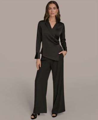 Women's Long-Sleeve Collared Blouse