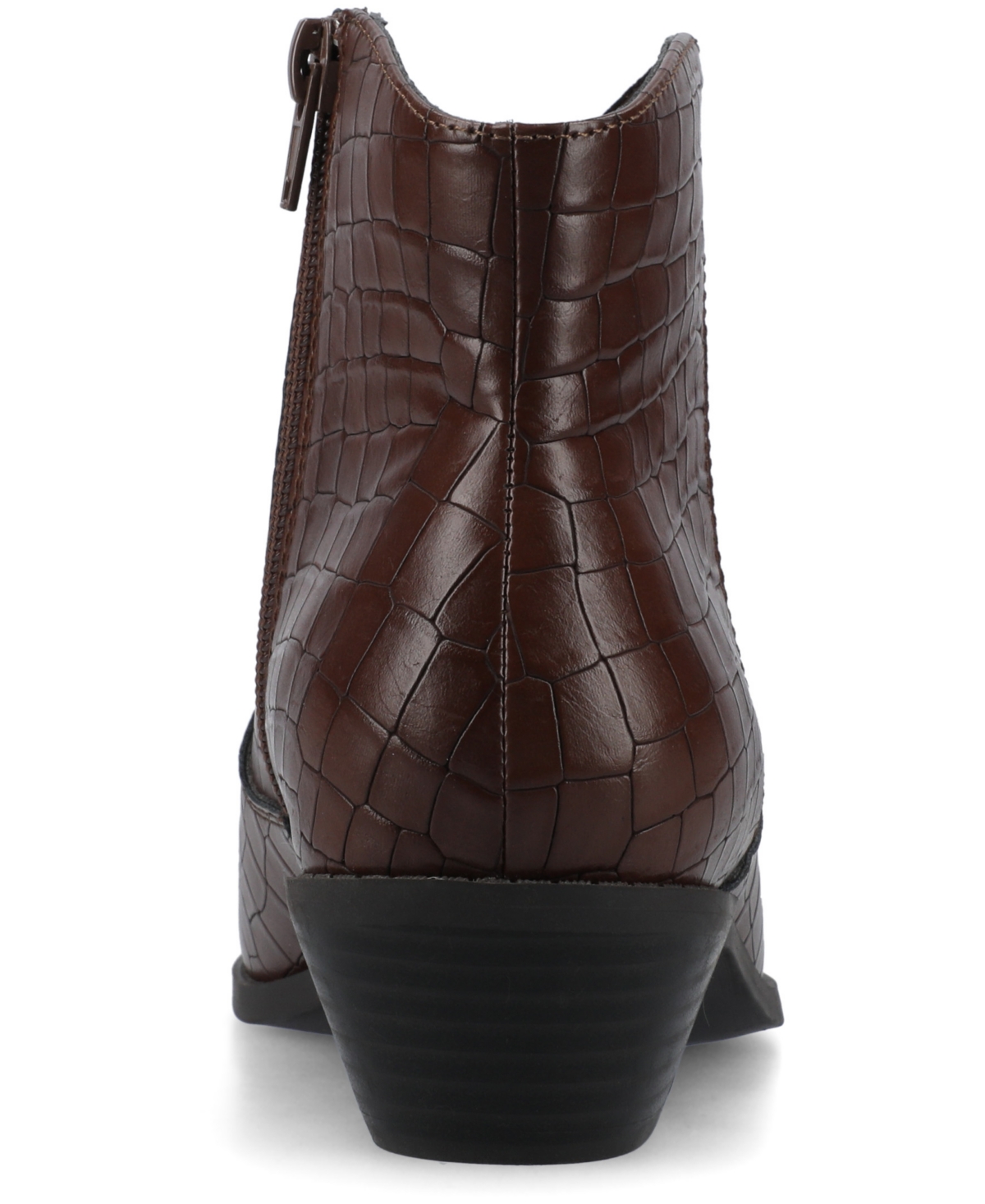 Journee Collection Women's Taliah Cuban Heel Comfort Ankle Booties In Brown