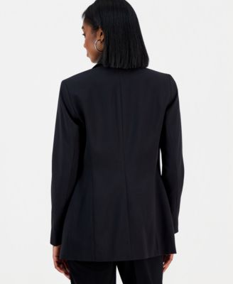 Women's Bi-Stretch Faux Double-Breasted Boyfriend Jacket, Created for Macy's