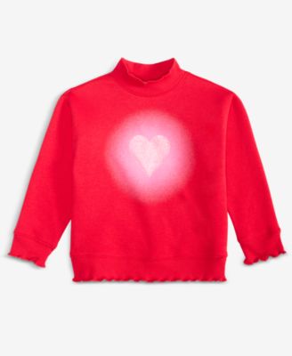 Epic Threads - Girls Toddler 2T-4T Heart Mock-Neck Sweatshirt