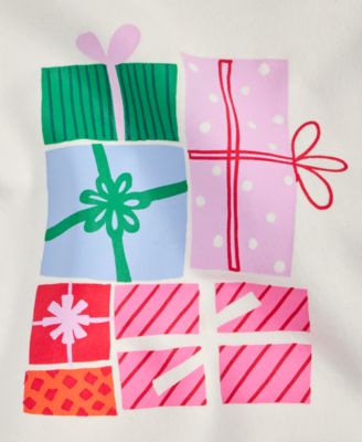 Girls' Toddler 2T-4T Present Mock Neck Sweatshirt, Macy's Exclusive