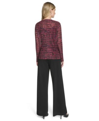 Petite Printed Long Sleeve Top