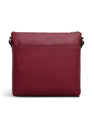 Pockets Small Leather Zip Top Crossbody Bag