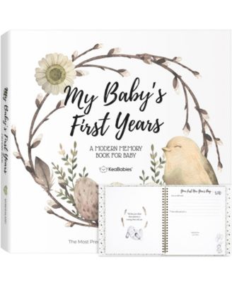 Craft Baby Memory Book, First 5 Years Baby Books, 90 Pages Keepsake Milestone Journal for Baby Girls, Boys