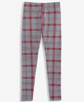 Girls' 5-20 Houndstooth Plaid Leggings, Macy's Exclusive