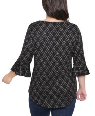 Women's 3/4 Bell Sleeve Pullover Top