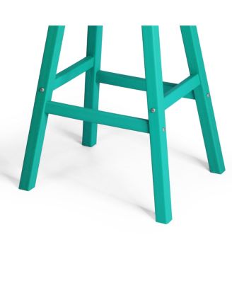 Outdoor Patio Adirondack Bar Height Stool Saddle Seat Chair