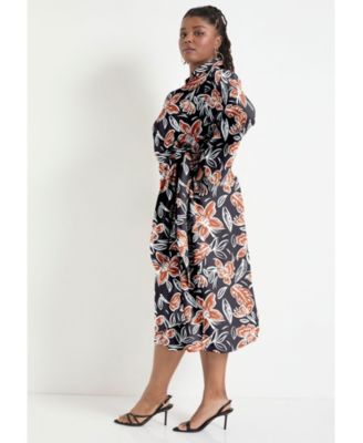 Women's June + Vie Midi Wrap Dress