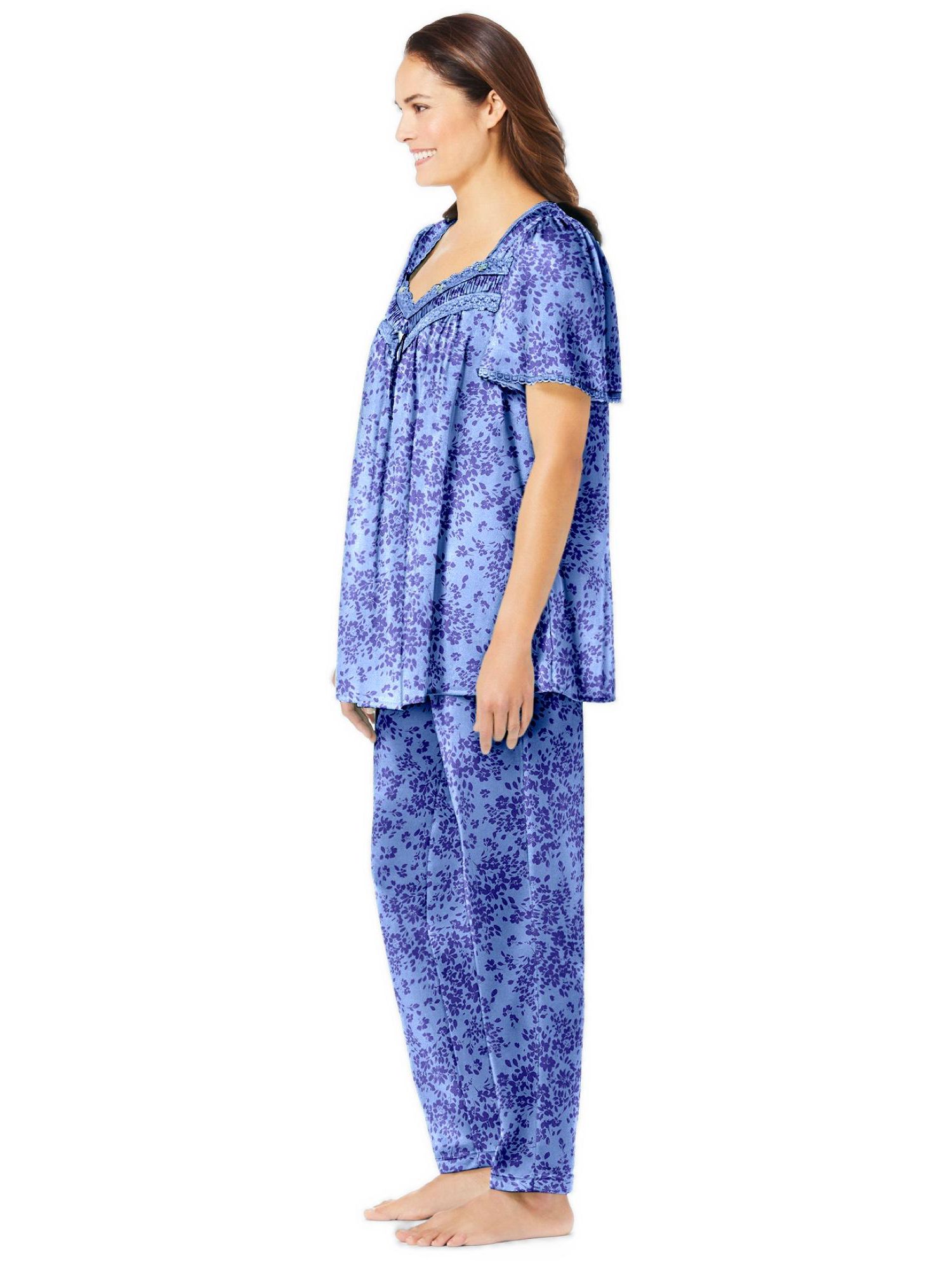 Plus Size Only Necessities Silky 2-Piece PJ Set