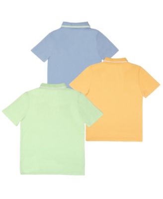 Big Boys Peach Short Sleeve 3-Piece Polo Shirt Set