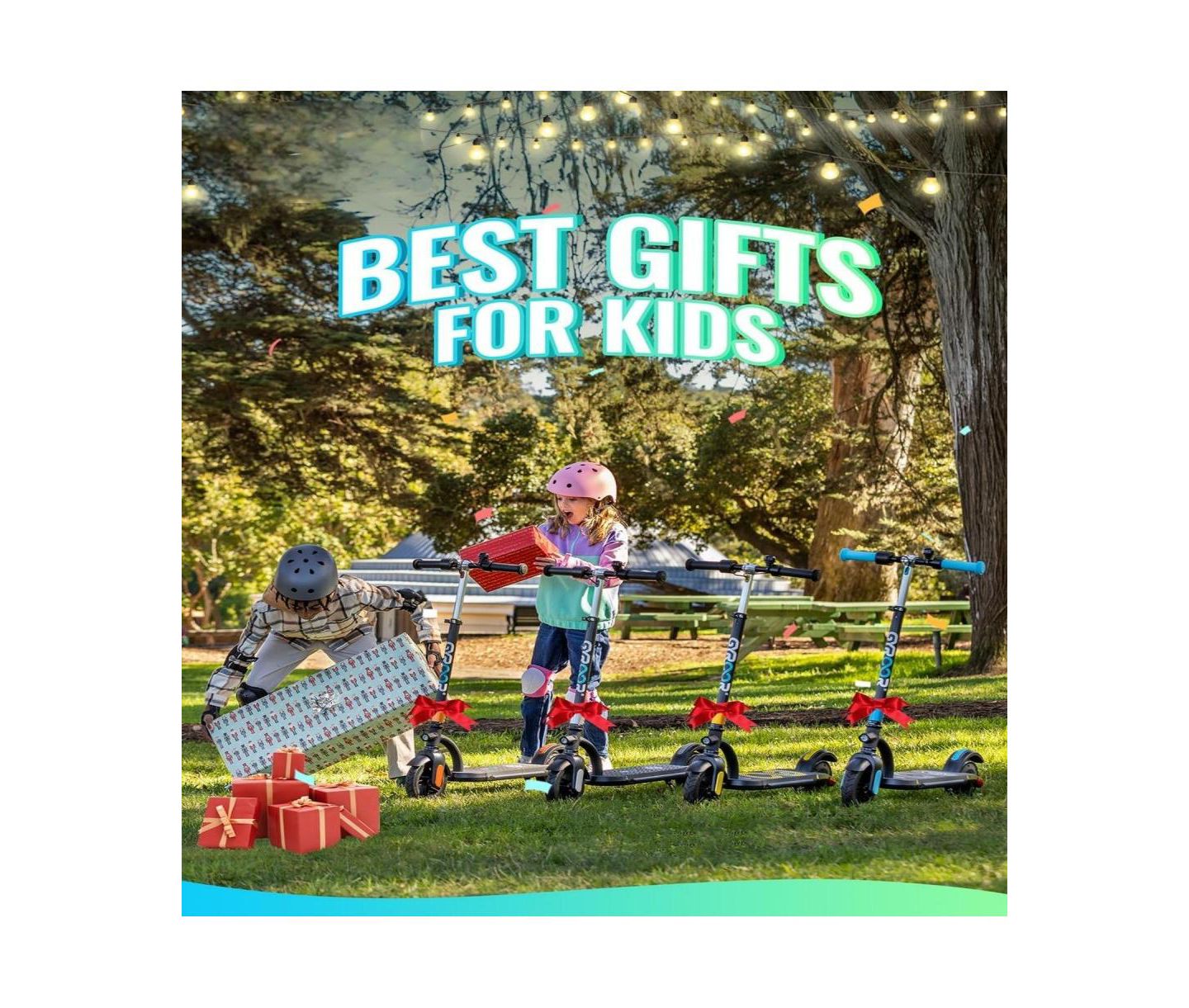 Детская игрушка Everyfun 180W Electric Scooter with Adjustable Height and LED Display, 143 lbs Capacity, Ages 6-12 — фото 7