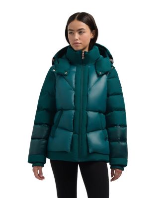 Women's Vega Mixed Media Puffer Jacket with Removable Hood