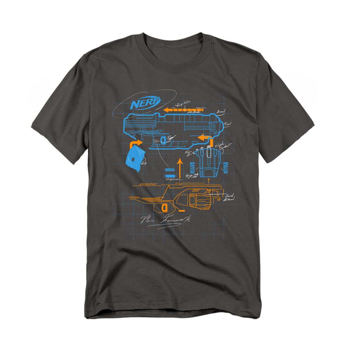 Футболка Big & Tall с деконструированным пистолетом