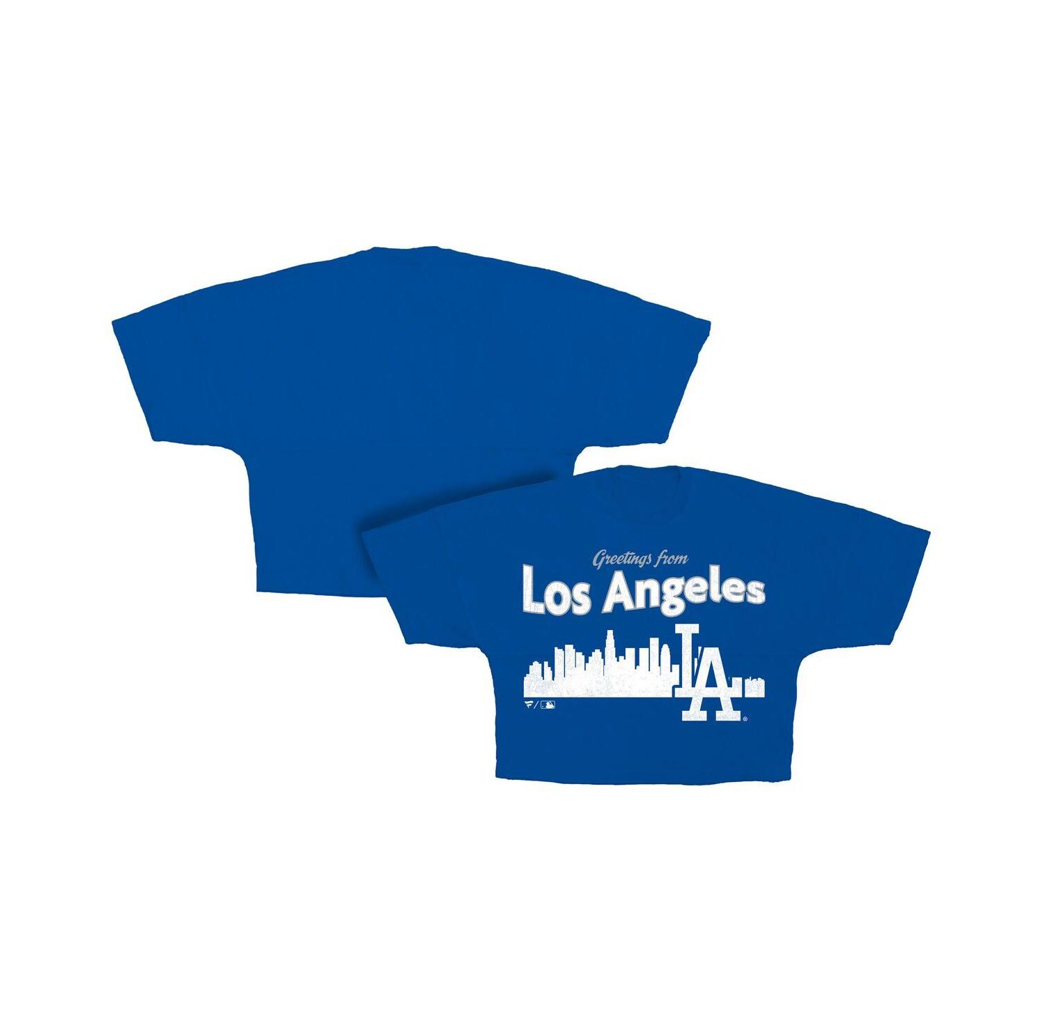 Women's Royal Los Angeles Dodgers Skyline Crop T-Shirt