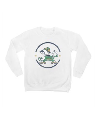 Gameday Couture - Big Boys and Girls White Notre Dame Fighting Irish End Zone Pullover Sweatshirt