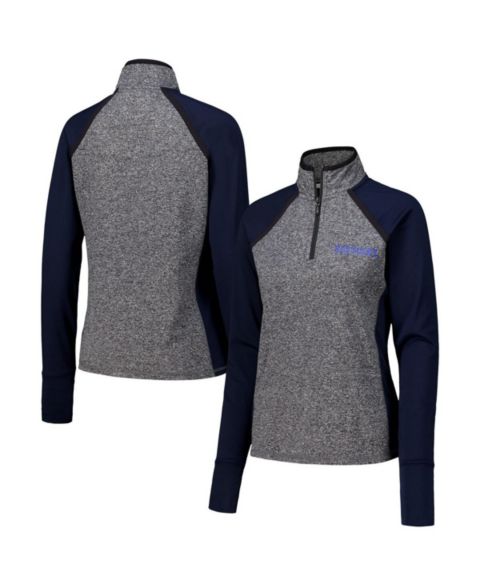 Женские куртки Camp David Women's Navy/Heather Gray Kentucky Wildcats Finalist Raglan Quarter-Zip Jacket