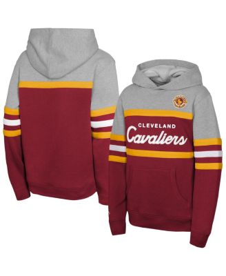Mitchell & Ness - Big Boys and Girls Wine Cleveland Cavaliers Hardwood Classics Head Coach Pullover Hoodie