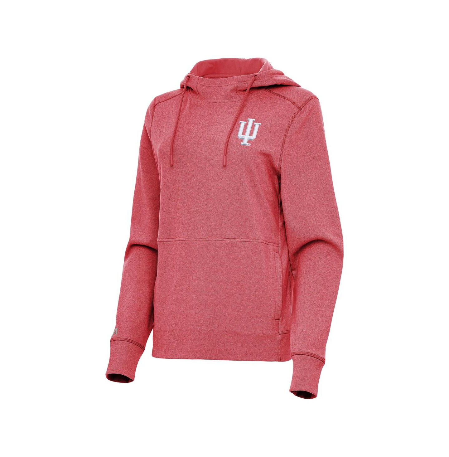 Женское худи Antigua Heather Crimson Indiana Hoosiers Justice Pullover — фото 2