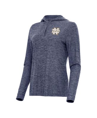 Women's Heather Navy Notre Dame Fighting Irish Daybreak Quarter-Zip Hoodie