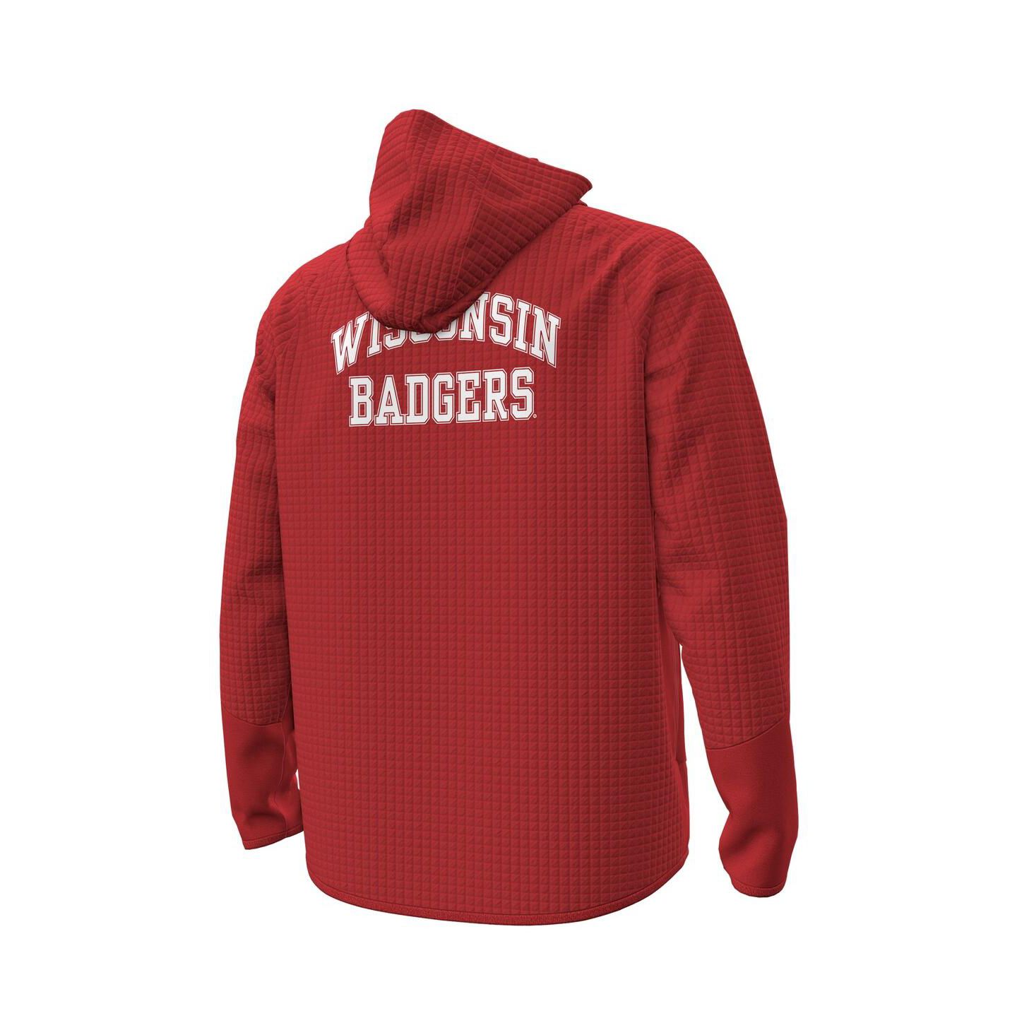 Мужская куртка Under Armour Red Wisconsin Badgers 1980 Throwback Unstoppable Fleece Full-Zip — фото 2